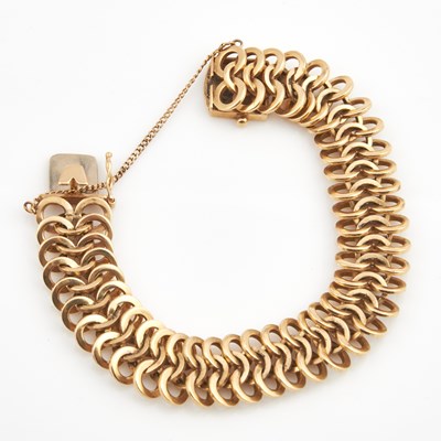 Lot 111 - Gold Flexible Bracelet, 14K 42 dwt.