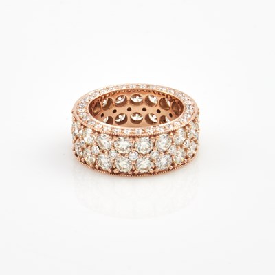 Lot 123 - Diamond Ring, 121 diamonds about 10.00 cts., 14K 8 dwt.