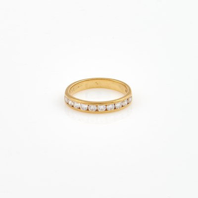 Lot 134 - Diamond Wedding Ring, 10 diamonds about 0.50 ct., 18K 1 dwt.