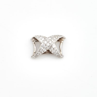 Lot 147 - Diamond Pendant, 38 diamonds about 1.10 cts., 14K 3 dwt.