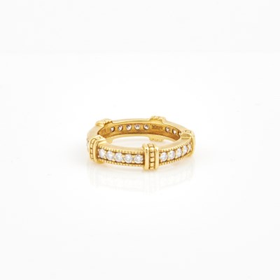 Lot 169 - Diamond Ring, 25 diamonds about 0.75 ct., 18K 3 dwt.