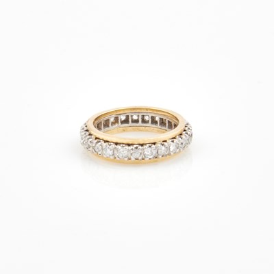 Lot 171 - Diamond Wedding Ring, 25 diamonds about 1.00 ct., 14K 4 dwt.