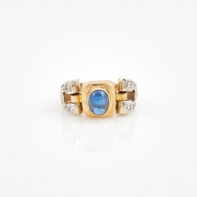 Lot 173 - Diamond and Stone Ring, 14K 4 dwt. all
