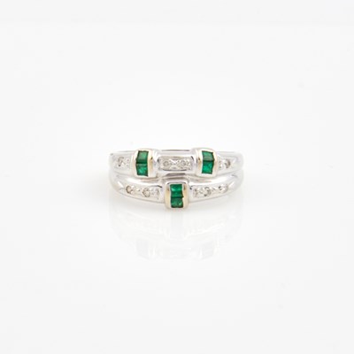 Lot 176 - Diamond and Stone Ring, 14K 3 dwt. all