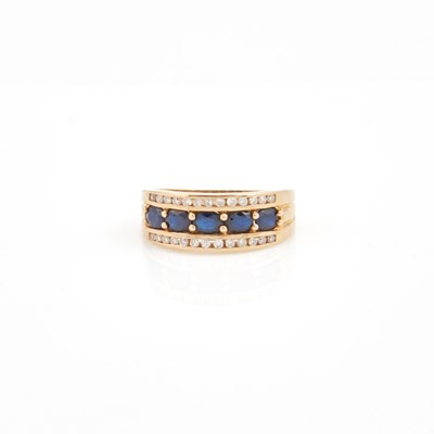 Lot 179 - Diamond and Stone Ring, 14K 2 dwt. all