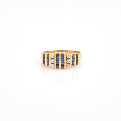 Lot 190 - Diamond and Stone Ring, 18K 2 dwt. all