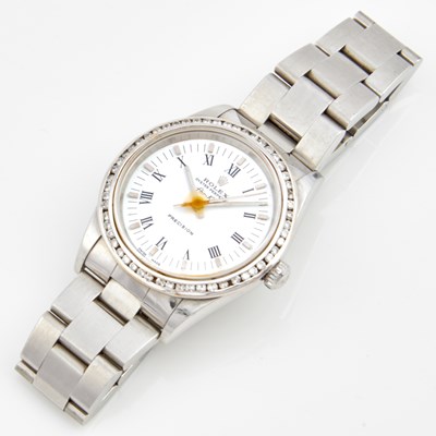 Lot 197 - Mans Diamond and Metal Bracelet Watch, 31 Jewels, Rolex, Air King, 35mm