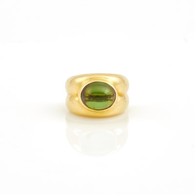 Lot 202 - Gold and Stone Ring, 18K 6 dwt. all, bears signature Tiffany & Co.