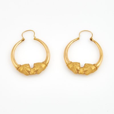 Lot 233 - Two Gold Earrings, 14K 2 dwt.