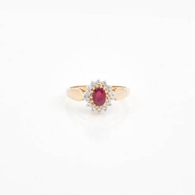 Lot 253 - Diamond and Stone Ring, 14K 1 dwt. all