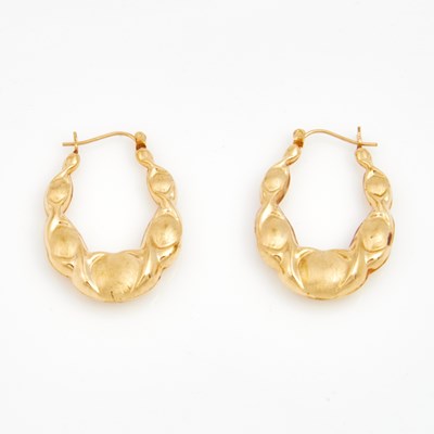 Lot 291 - Two Gold Earrings, 14K 3 dwt.