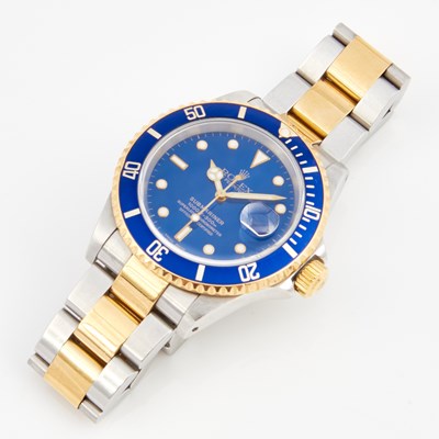 Lot 318 - Mans Gold and Metal Bracelet Watch, 31 Jewels, Rolex, Submariner, 40mm, 18K