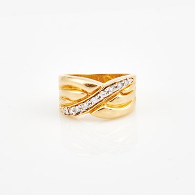 Lot 320 - Diamond Ring, 9 diamonds about 0.35 ct., 14K 7 dwt.