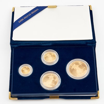Lot 333 - Set of 4 US Gold Coins: American Eagle - $50, $25, $10 and $5--2005