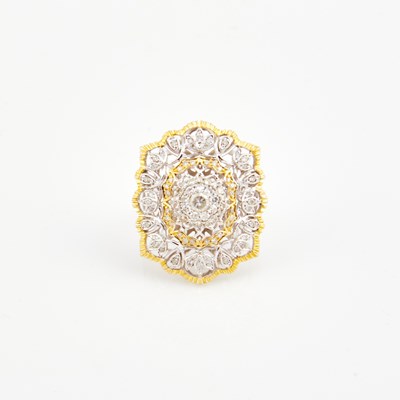 Lot 350 - Diamond Ring, 84 diamonds about 0.65 ct., 14K 5 dwt.