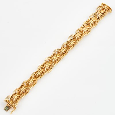 Lot 378 - Gold Flexible Bracelet, 14K 12 dwt.
