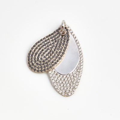 Lot 382 - Diamond Pendant, 106 diamonds about 1.50 cts., 18K 9 dwt.