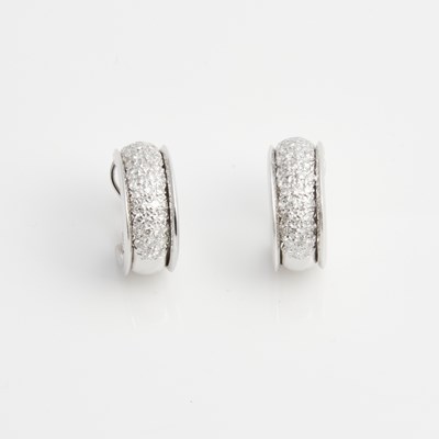 Lot 383 - Two Diamond Earrings, 80 diamonds about 2.00 cts., 14K 10 dwt.