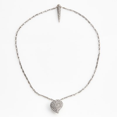 Lot 387 - Diamond Necklace, 18K 11 dwt.