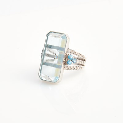 Lot 391 - Diamond and Stone Ring, 18K 7 dwt. all