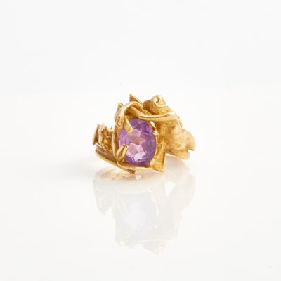 Lot 407 - Gold and Stone Ring, 14K 5 dwt. all