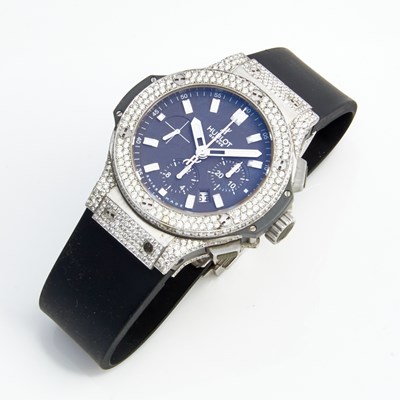 Lot 412 - Mans Diamond Wrist Watch, 660 diamonds about 6.25 cts., 25 Jewels, Hublot