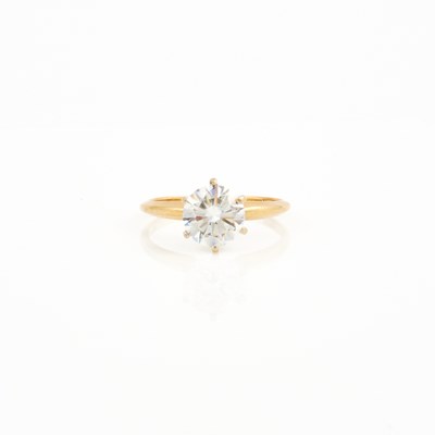 Lot 453 - Diamond Solitaire Ring about 2.10 cts., 14K 2 dwt.