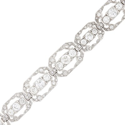 Lot 158 - Platinum and Diamond Bracelet