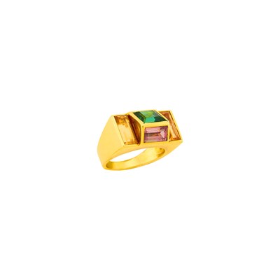 Lot 94 - Tiffany & Co., Paloma Picasso Gold and Gem-Set Ring