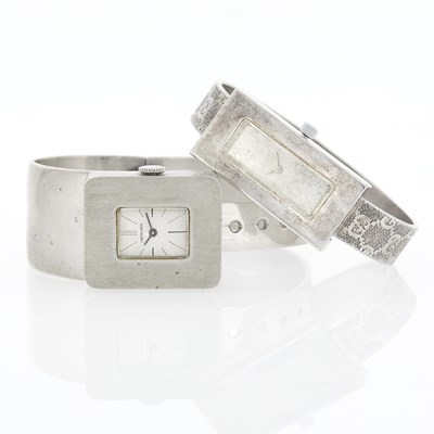 Lot 1308 - Silver Wristwatch, Hermès and Silver Wristwatch, Gucci
