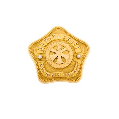 Lot 1230 - Gold and Diamond Deputy Chief Brooch