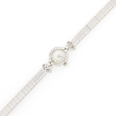Lot 1102 - Omega White Gold and Diamond Wristwatch