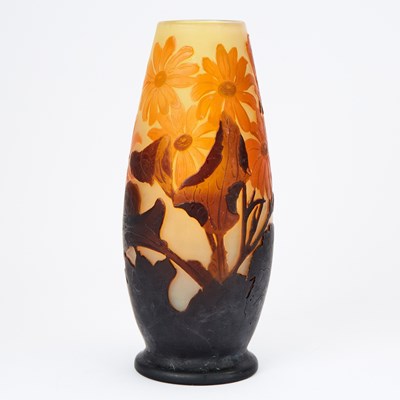 Lot 212 - Gallé Art Nouveau Acid-Etched Cameo Glass Vase