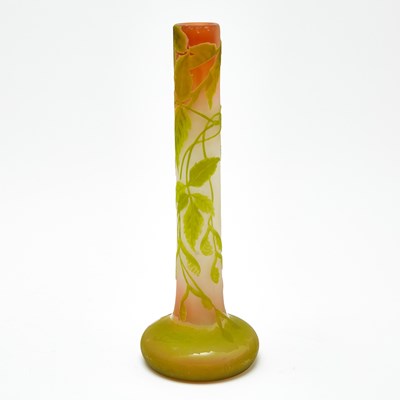 Lot 213 - Gallé Art Nouveau Acid-Etched Cameo Glass Vase