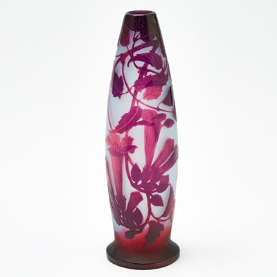 Lot 221 - D ’Argental Art Nouveau Acid-Etched Cameo Glass Vase