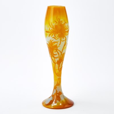 Lot 224 - Gallé Art Nouveau Acid-Etched and Fire Polished Cameo Glass Vase