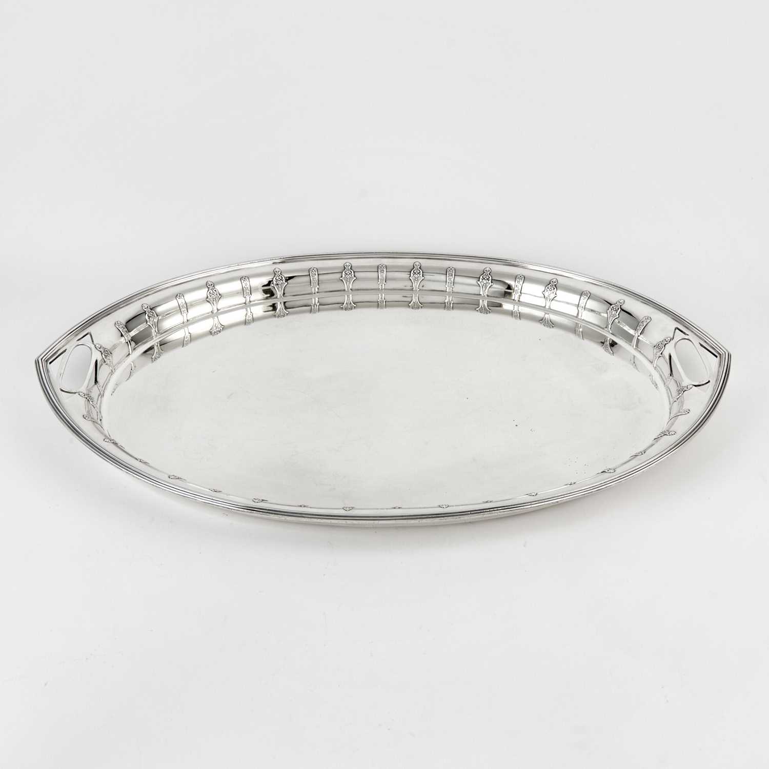 Lot 3105 - Edwardian Sterling Silver Two-Handled Tray