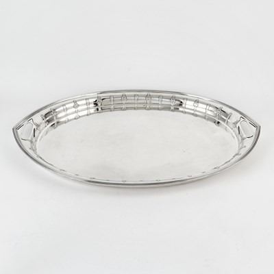 Lot 3105 - Edwardian Sterling Silver Two-Handled Tray