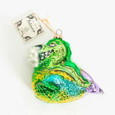 Lot 398 - Painted Glass Dragon Form Tree Ornament