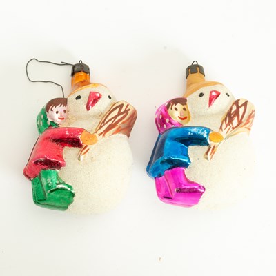 Lot 396 - Two Snowmen Form Tree Ornaments