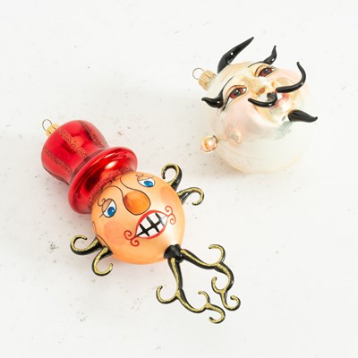 Lot 388 - Two Had Form Tree Ornaments