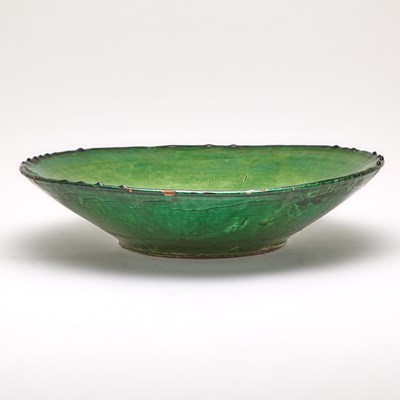 Lot 167 - A Large Chinese Green Glazed Pottery Dish