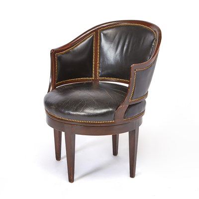 Lot 165 - George III Style Leather Upholstered Desk Chair
