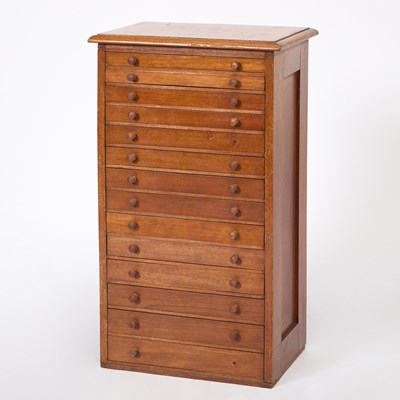 Lot 203 - Victorian Walnut Archive Cabinet