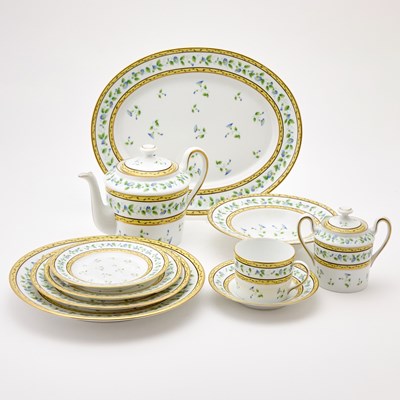Lot Raynaud Porcelain “Morning Glory” Part Dinner Service