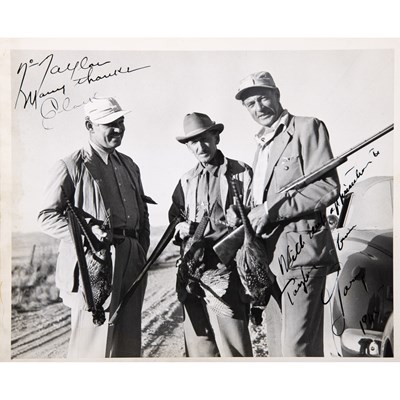 Lot 101 - Clark Gable, Gary Cooper, and Ernest Hemingway hunt in Sun Valley