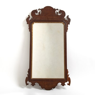 Lot 93 - Chippendale Mahogany Scroll-frame Mirror