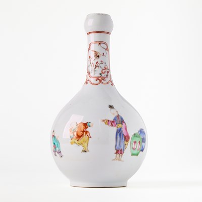 Lot 536 - A Chinese Export Porcelain Garlic-Head Vase