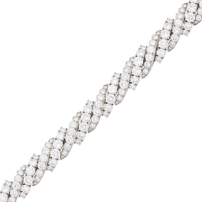 Lot 298 - Van Cleef & Arpels Platinum and Diamond Bracelet