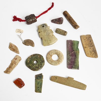 Lot 17 - A Group of Chinese Archaic and Archaistic Jade Objects